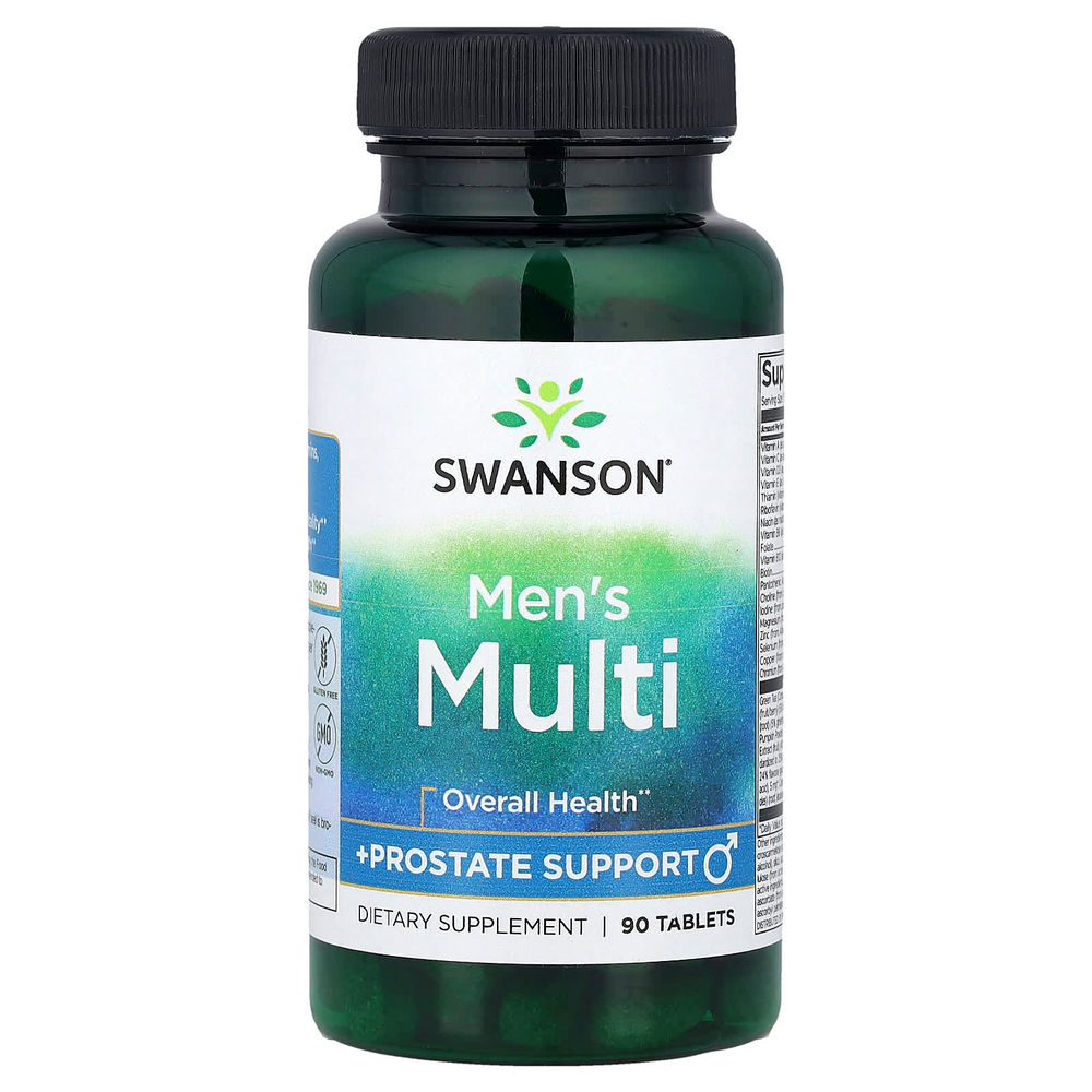 Swanson Vitamins, Men's Multi + Prostate Support, 90 таблеток