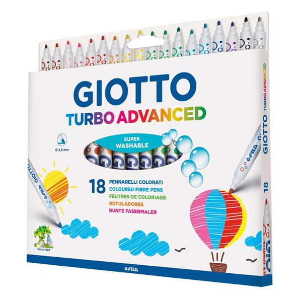 Набор фломастеров TURBO ADVANCED 18 цв, Giotto F426200
