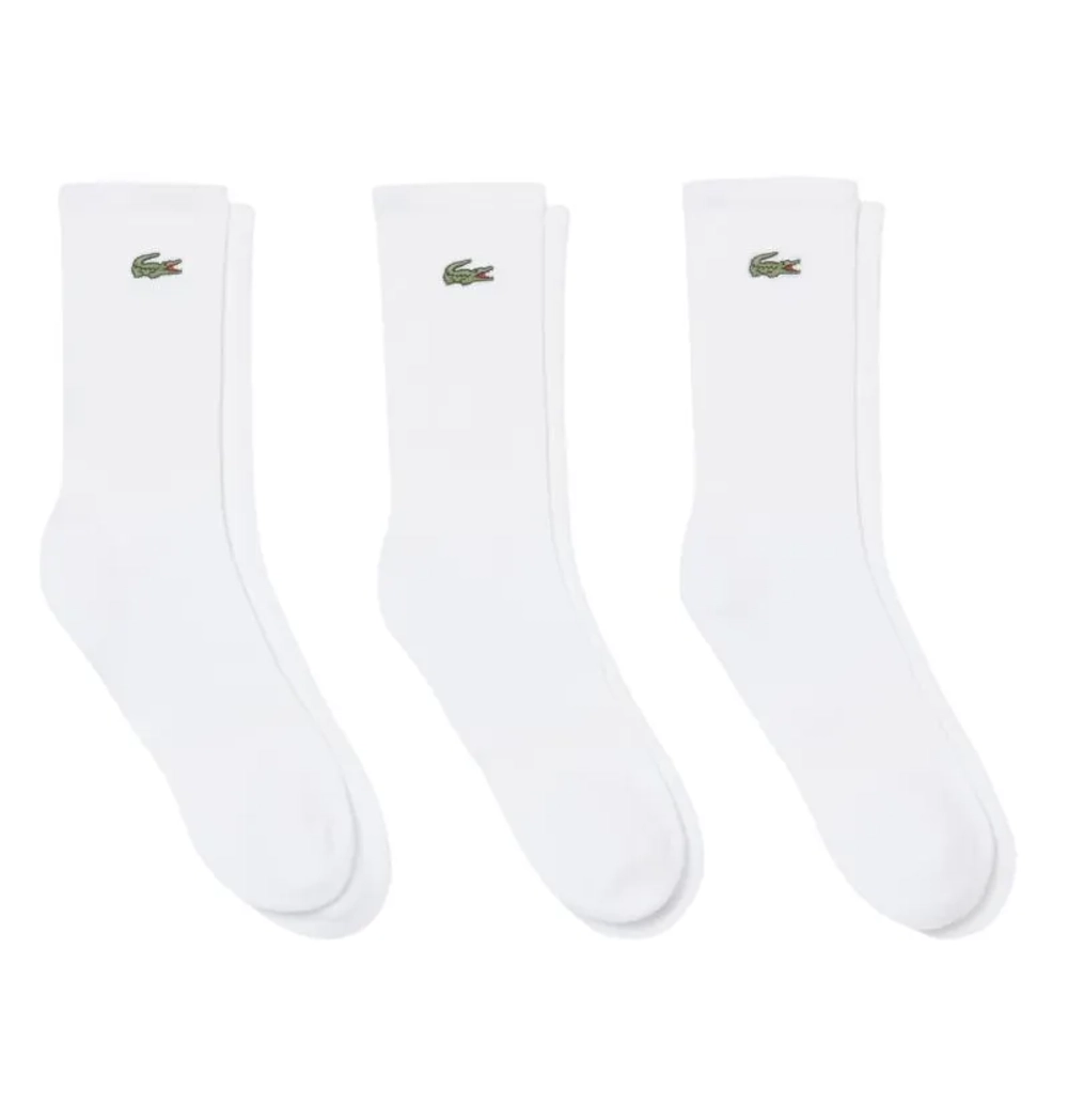 Теннисные носки Lacoste Long Ribbed 3P - white