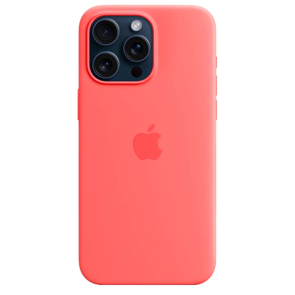 Силиконовый чехол с поддержкой MagSafe Apple Silicone Case для iPhone 15 Pro Max, Guava (Спелая гуава)