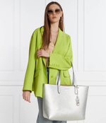 Двухсторонняя кожаная сумка-шопер + поясная сумка XL EW REVERSIBLE TOTE Michael Kors - серебряный(30H3SZAT4M)