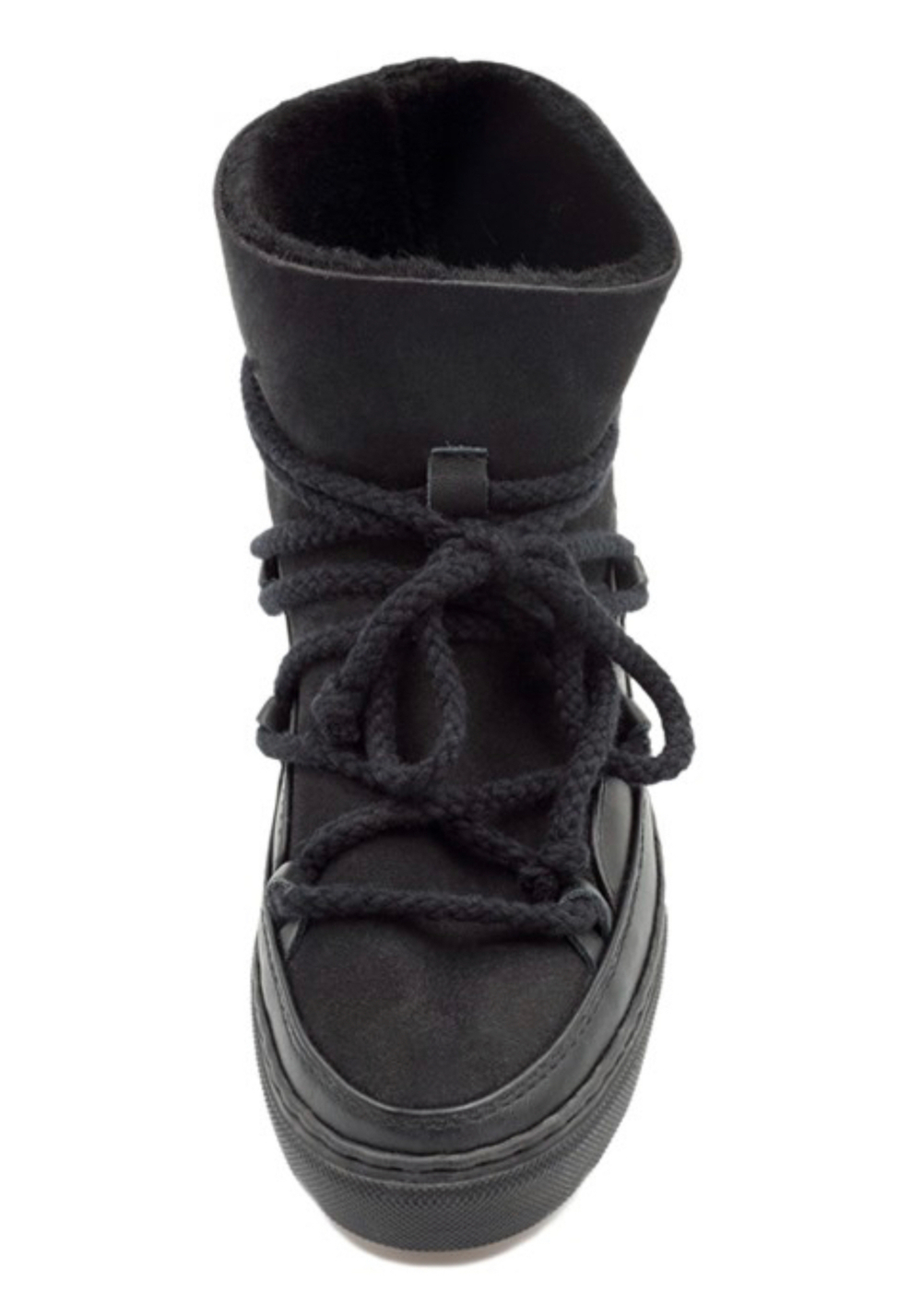 Высокие комбинированные кеды INUIKII Sneaker Classic Black на меху