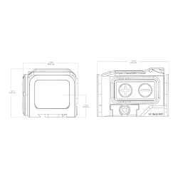 Прицел коллиматорный Vector Optics Frenzy FA 1x18x22 MRT (SCRD-M75) - чертеж с размерами