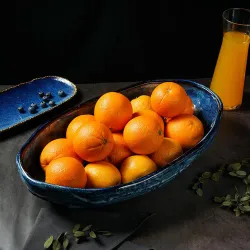 Блюдо овальное 51*29 см h12 см глубокое 5,5 л Aqua Blue Style Buffet P.L. [1]