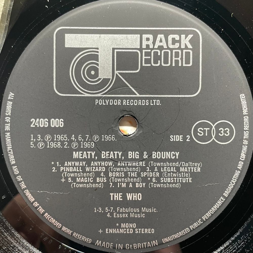 The Who ‎– Meaty, Beaty, Big & Bouncy (Англия 1971г.)