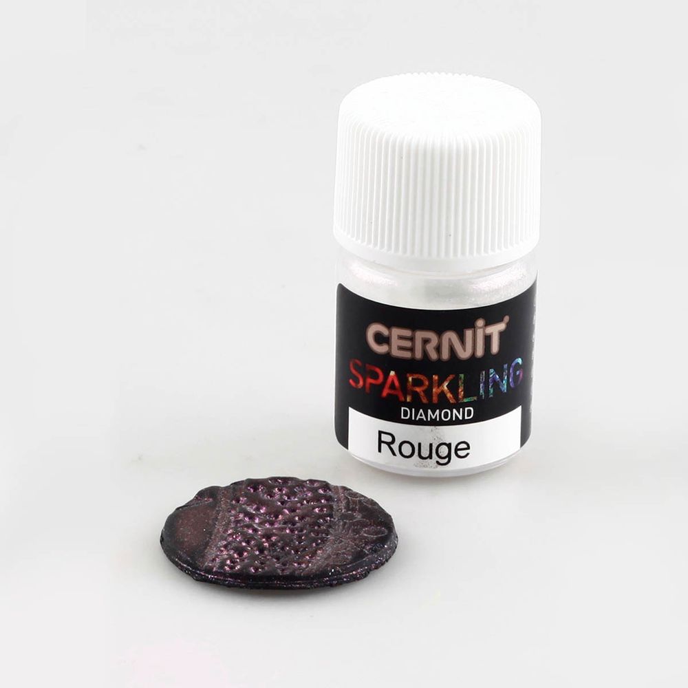 Мика-порошок, слюда Diamond/бриллиантовый "Sparkling Powder" 5гр. Cernit, 400 rouge/красный