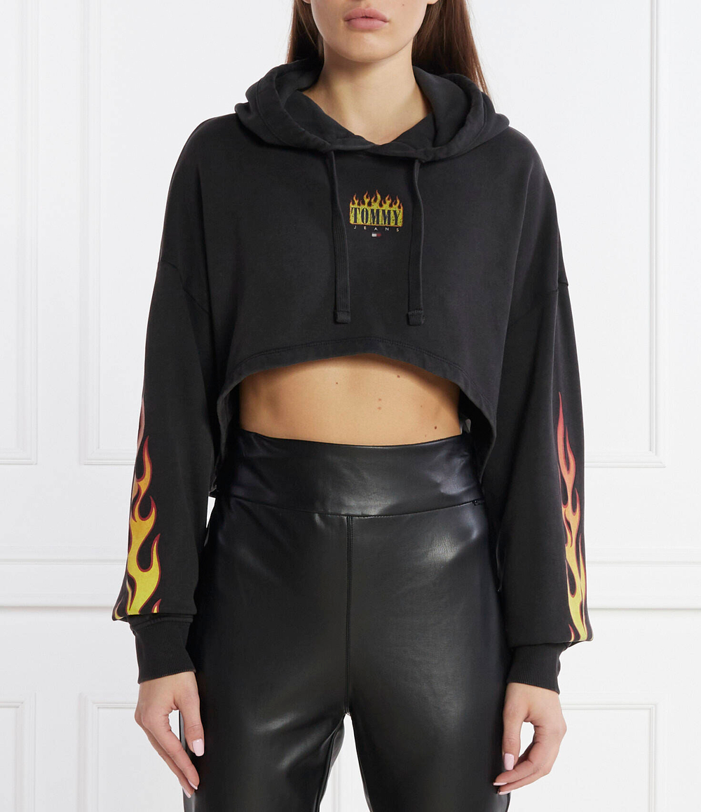 Худи VINTAGE FLAME HOODIE Tommy Jeans - черный(DW0DW16417)