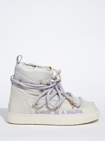 Высокие кеды INUIKII 75102-232 Puffer Print White Purple на меху