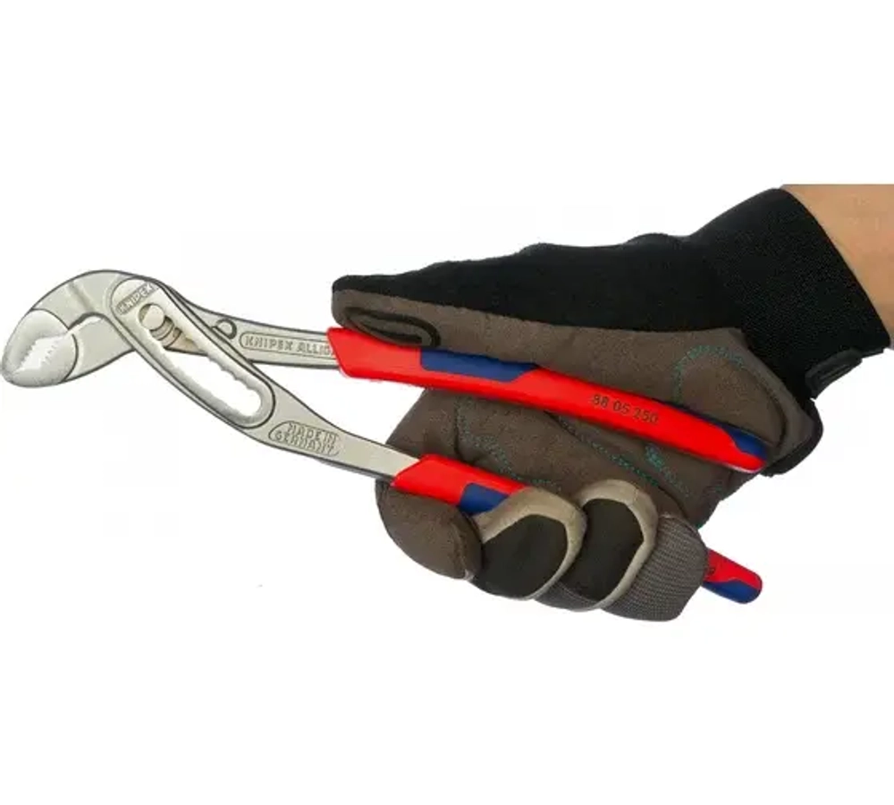 KNIPEX COBRA® клещи переставные с фиксатором, 50 мм (2"), под ключ 46 мм, L-250 мм, хром, 2-к ручки, шт