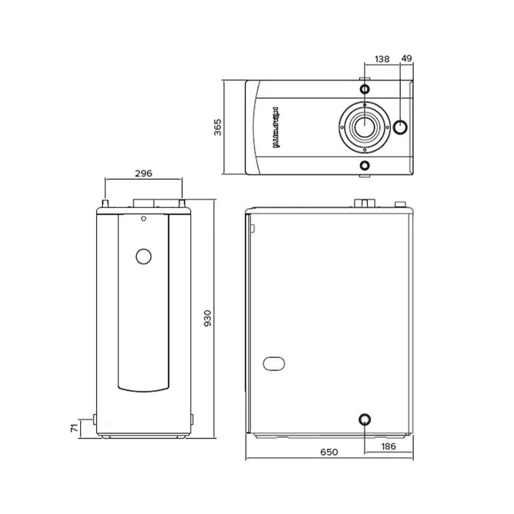 Котел дизельный KITURAMI TURBO-30 напольный, 2 конт., закр.кам.сгор.