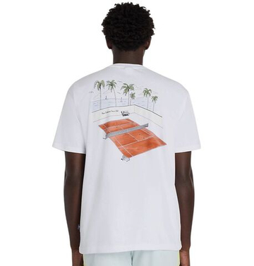 Мужская теннисная футболка New Balance Tennis Graphic - white