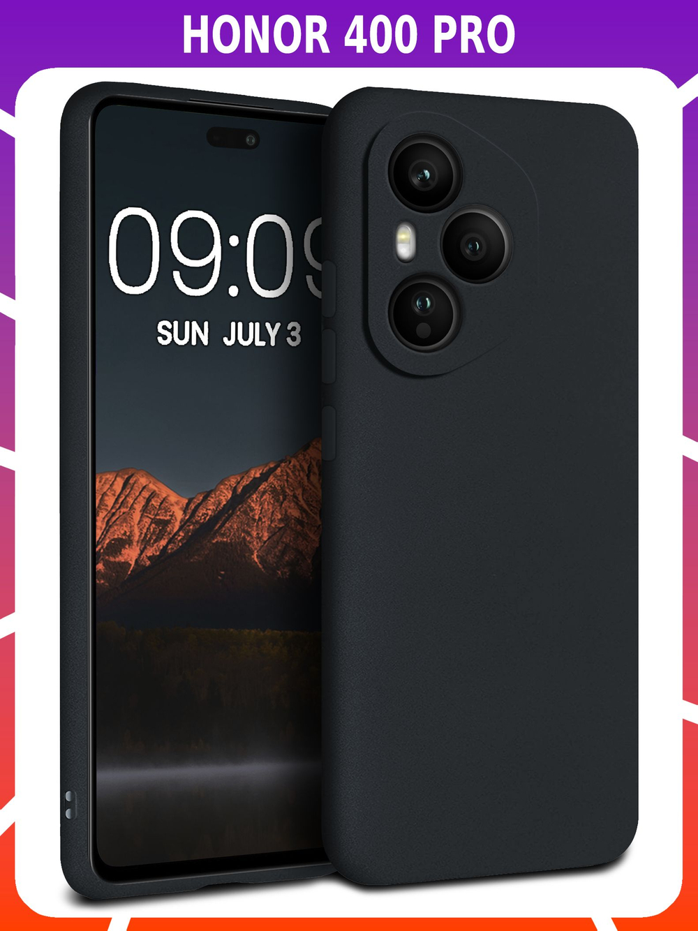 Мягкий Soft Touch чехол из силикона для HONOR 400 PRO с бархатной подкладкой