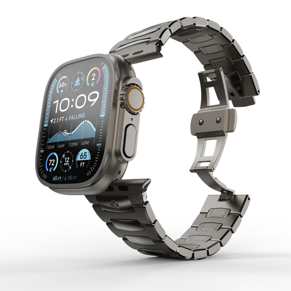 Ремешок для Apple Watch 49/46/45 - ROYAL II Серый/Сталь