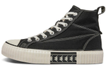 Kappa Slip Resistant Abrasion Resistant High top Canvas Shoes Unisex Black