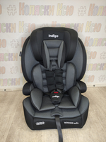 Автокресло детское Indigo Winner Isofix группа 1/2/3 (9-36) черный-серый