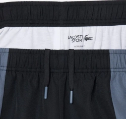 Мужские теннисные шорты Lacoste Water Repellent Colour Block Sport - black/grey