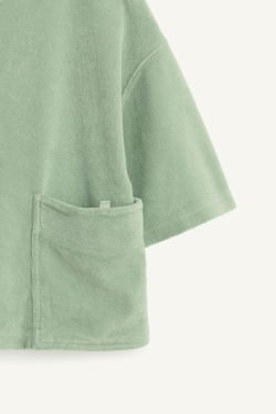 ZARA ФУТБОЛКА С КРУГЛЫМ ВЫРЕЗОМ, ПАСТЕЛЬНО-ЗЕЛЕНЫЙ