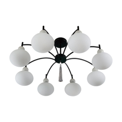 8273/8C NEOCLASSI LN26 041 черный/серый/белый, металл/керамика/стекло Люстра потолочная Е14 8*40W 220V GLORIYA