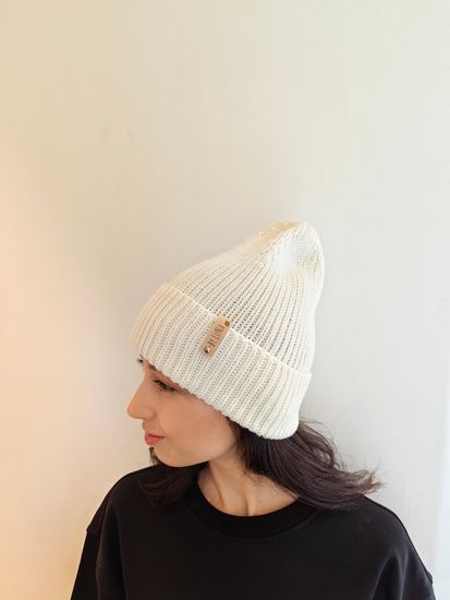 Шапка LuNa Белый hand made 100% меринос