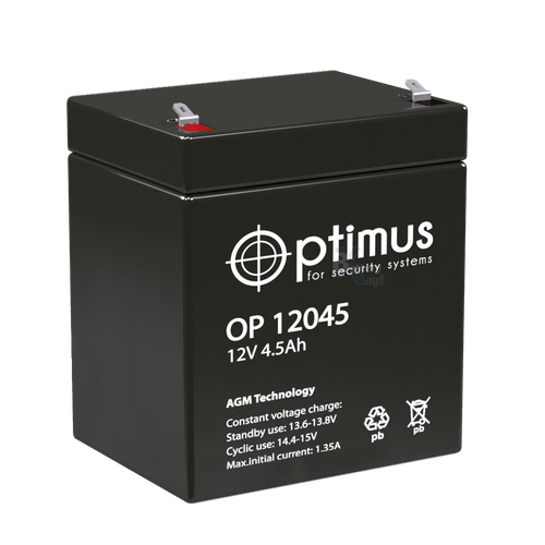 Аккумулятор Optimus OP 12045 (AGM)
