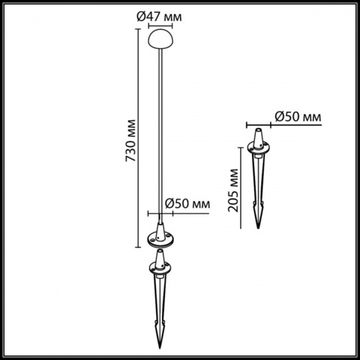 Уличный светильник LED 4W 3000K IP65 7122/4GLA хром/тёмно-зелёный Verde Odeon Light
