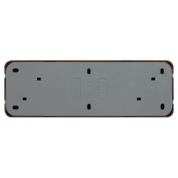 Розетка Intro Quadro 2-208-10 с заземлением четверная 4х2P+E 16А-250В IP20 ОУ венге | Intro