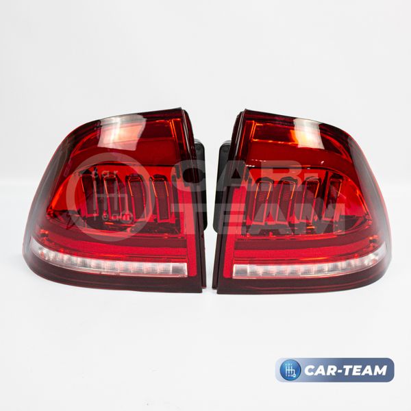 Задние фонари Лада Приора в стиле Mustang светодиодные, красные (21704-3716010-90/21704-3716011-90)