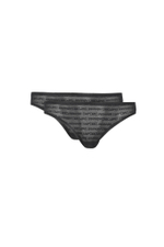 Кружевное трусики 2 пары Emporio Armani - черный(163334 3F204)