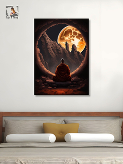 Картина Лунный Будда модульная 50x70см 1шт.