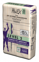 ПОЛ НАЛИВНОЙ ALINEX LEVEL 2 ЦЕМЕНТНЫЙ 25КГ