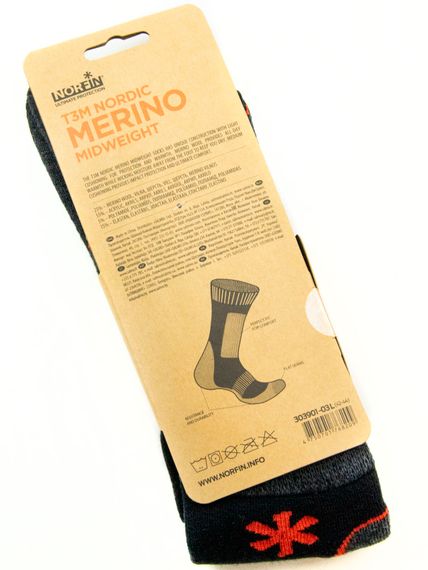 Носки Norfin T3M NORDIC MERINO MIDWEIGHT р.(42-44) L