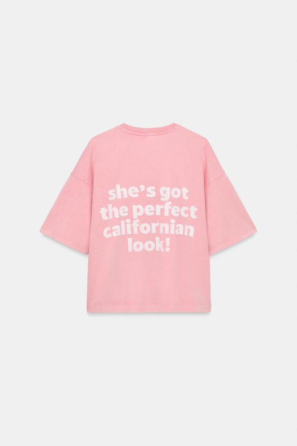 ZARA ФУТБОЛКА С ЭФФЕКТОМ ПОТЕРТОСТИ BARBIE®, РОЗОВЫЙ