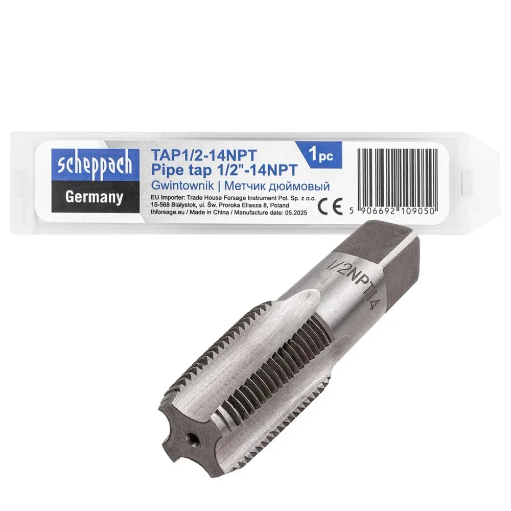 Метчик 1/2-14NPT (дюйм.) Scheppach Sch-TAP1/2-14NPT