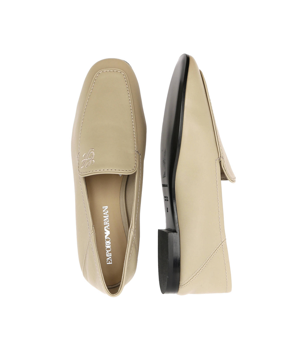 Кожаные мокасины Emporio Armani - бежевый(X3A093 XF702)