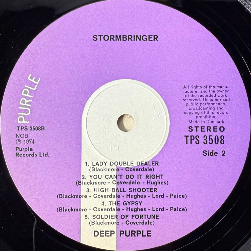 Deep Purple ‎– Stormbringer (Дания 1974г.)