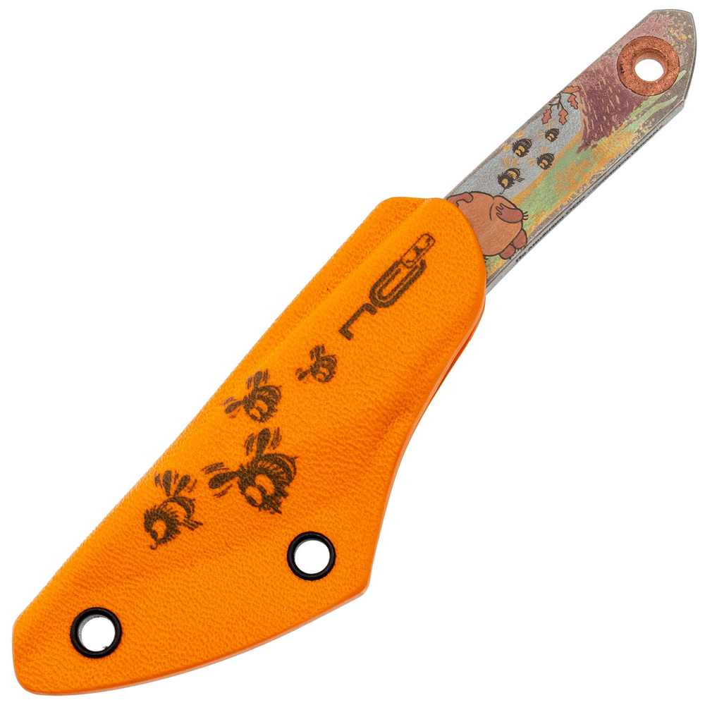 Нож скелетный N.C.Custom Koi Винни-Пух, сталь AUS-8, BW