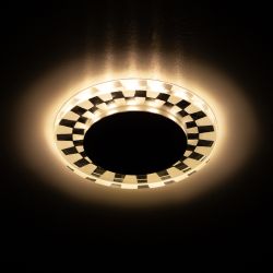 Светильник встраиваемый cо светодиодной подсветкой ЭРА DK LD47 SL /1 под лампу MR16 GU5.3 белый/белый | Встраиваемые LED светильники