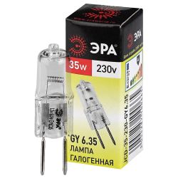 Лампа галогенная ЭРА JCD-35W-230V-GY6.35 35Вт капсула теплый белый свет GY6.35 | Лампы галогенные Капсульные (G4, G9)