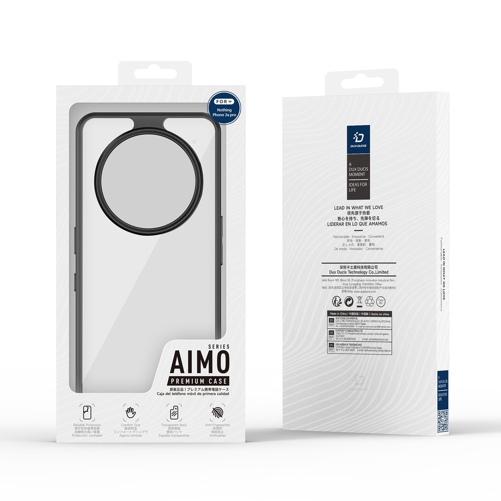 Тонкий прозрачный чехол с мягкими рамками от Dux Ducis для Nothing Phone 3a Pro, серия Aimo Series Case