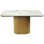 Стол Bradex Home Festa 140x85x77см, керамогранит Calacatte gold мрамор