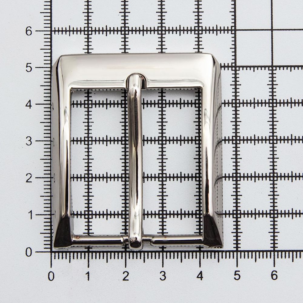 Пряжка ременная металл 35.0 мм (внешн. 46х53 мм), G.Silver, MR98, 3 шт