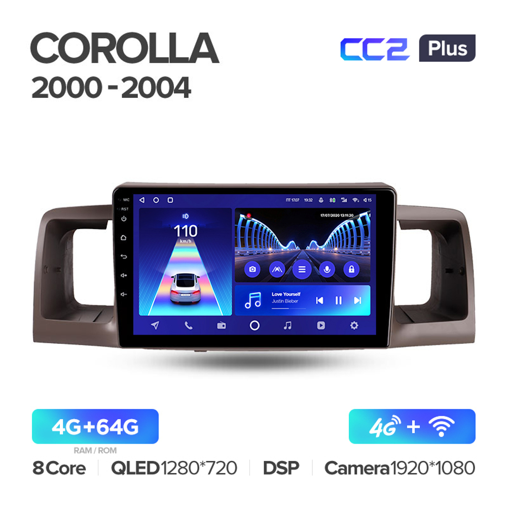 Teyes CC2 Plus 9" для Toyota Corolla E130 E120 2000 - 2004