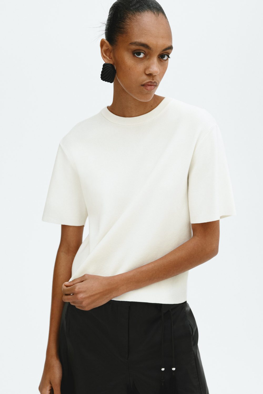 Трикотажная футболка — короткие рукава, прямой крой - H&M
