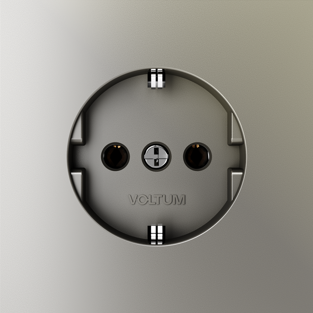 Розетка встраиваемая с заземлением 16А, (шелк) Voltum S70 VLS040104