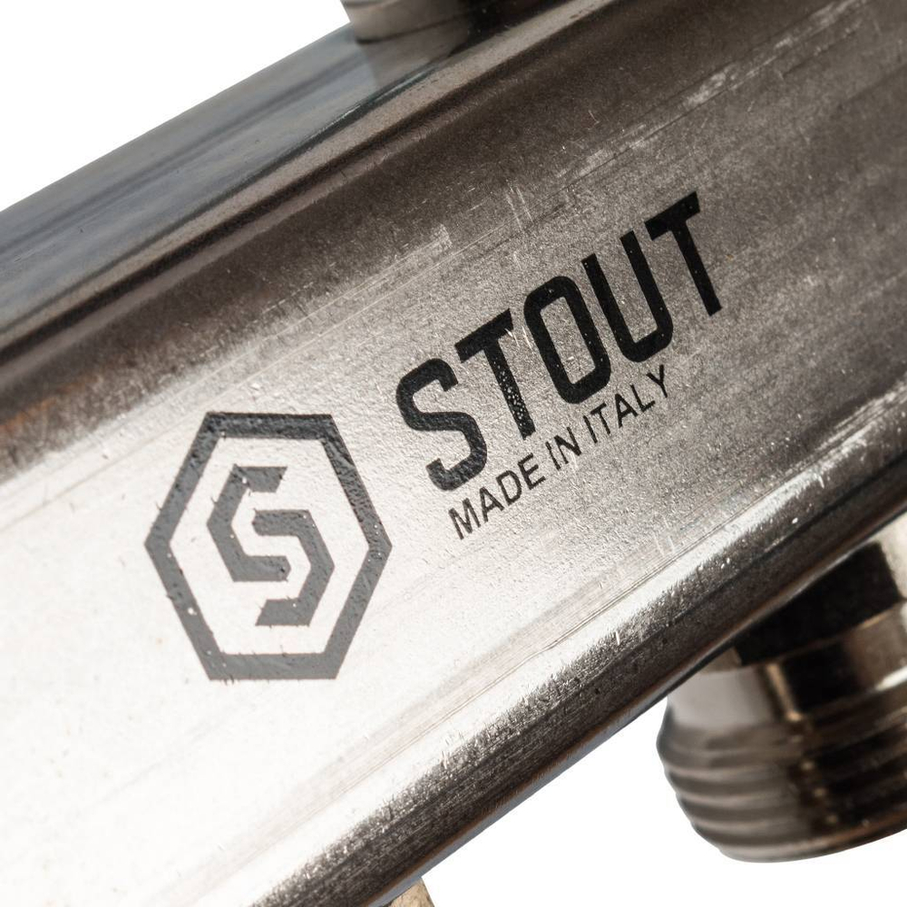 SMS 0923 000005 STOUT Коллектор из нержавеющей стали для радиаторной разводки 5 вых.