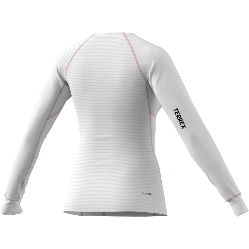 Damski T-shirt (dl. rekaw) Adidas Terrex Xperior Clima365 Long Sleeve Baselayer - white/semi impact orange