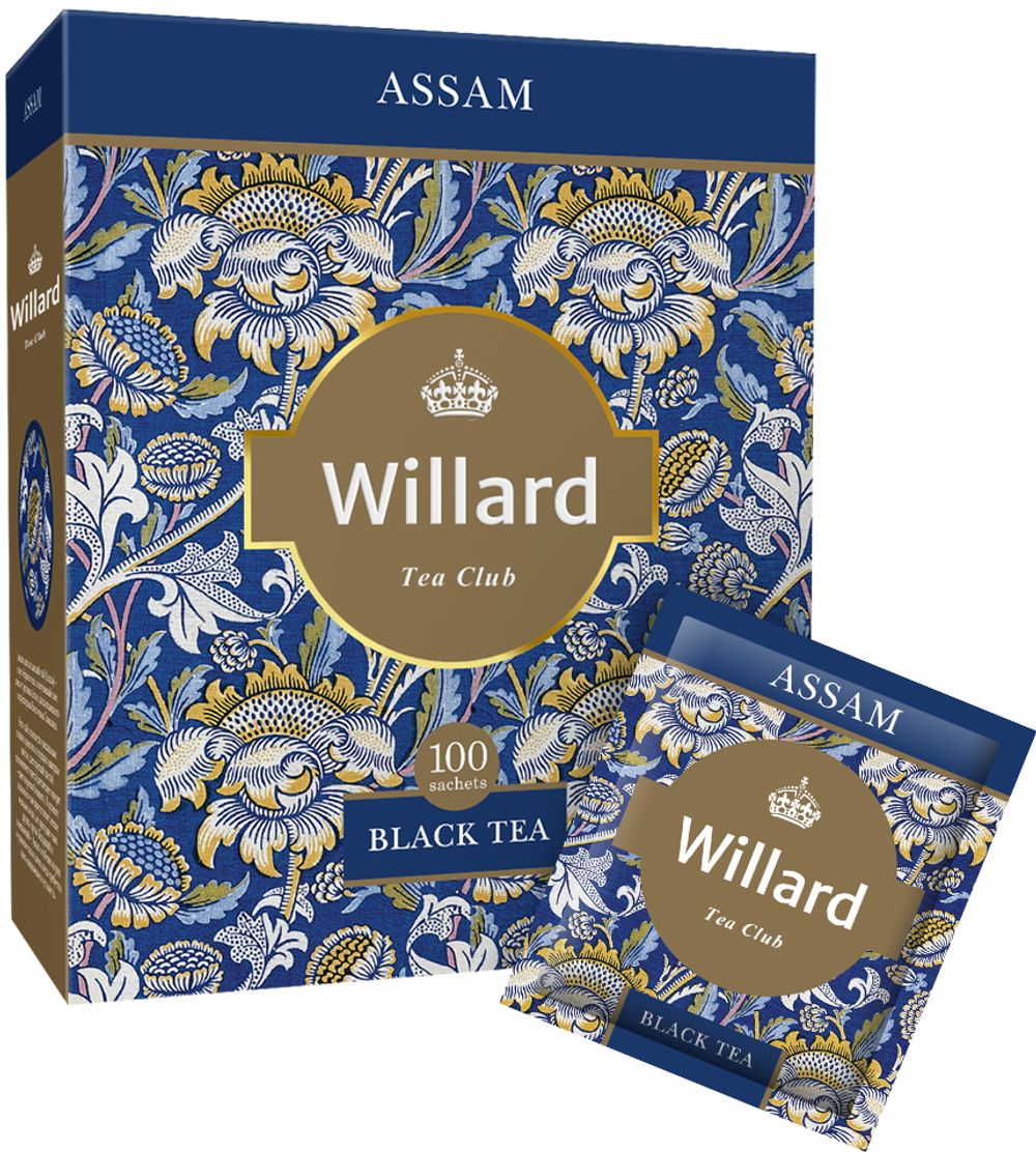 Чай черный Assam TTM WILLARD в фольг конвертах 100 кон по 2г*