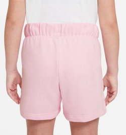 Шорты для девочки теннисные Nike Sportswear Club FT 5 Short G - pink foam/white