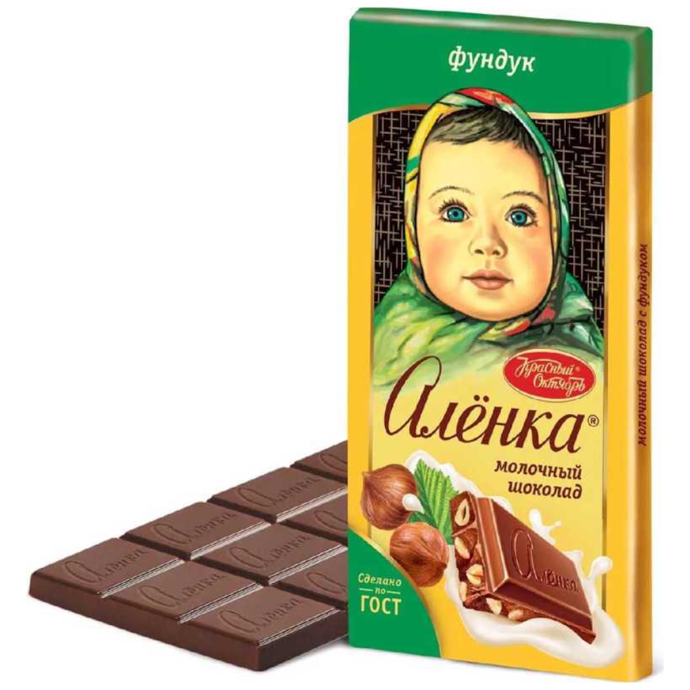 Шоколад Аленка Красный Октябрь Фундук 90 гр