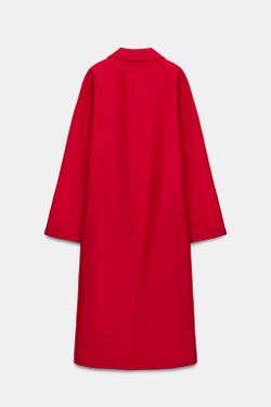 ZARA ДЛИННЫЙ ТРЕНЧ — ZW COLLECTION, КРАСНЫЙ